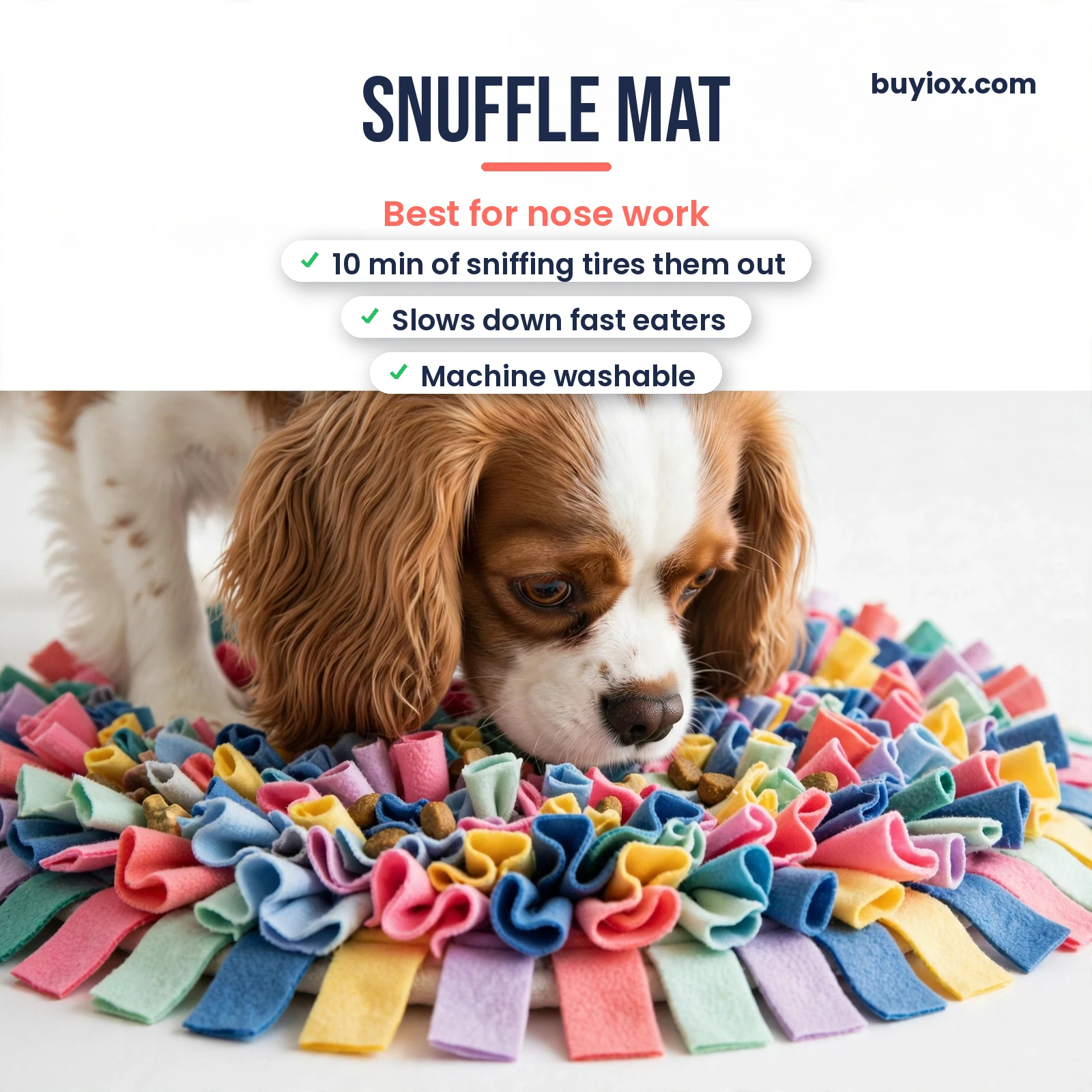 Snuffle mat for dogs nose work foraging
