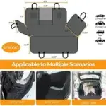 Close-up of mesh window on dog car seat cover hammock.