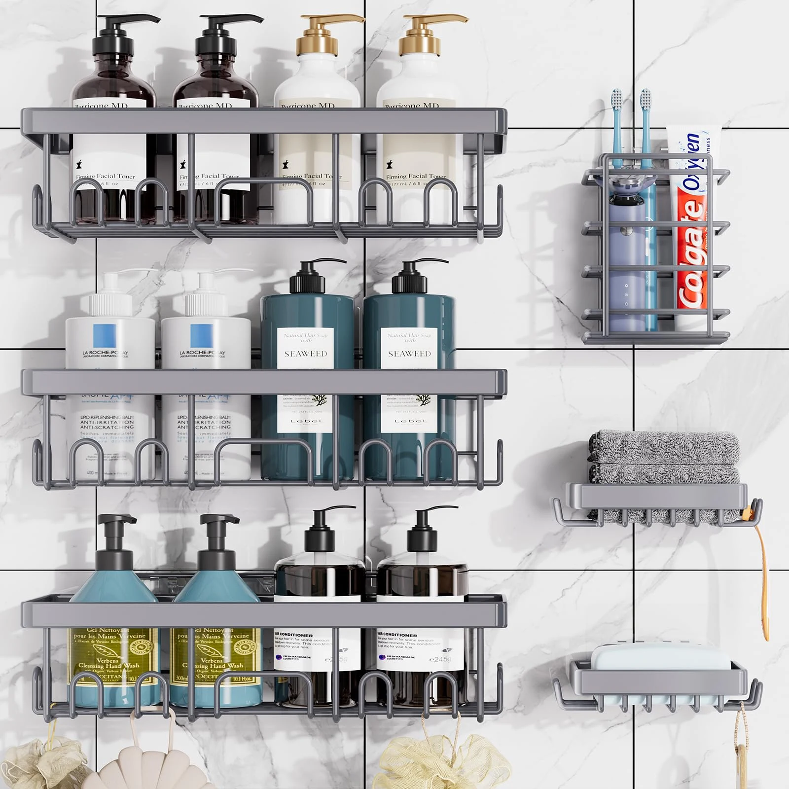 Veken Shower Caddy 6-Pack