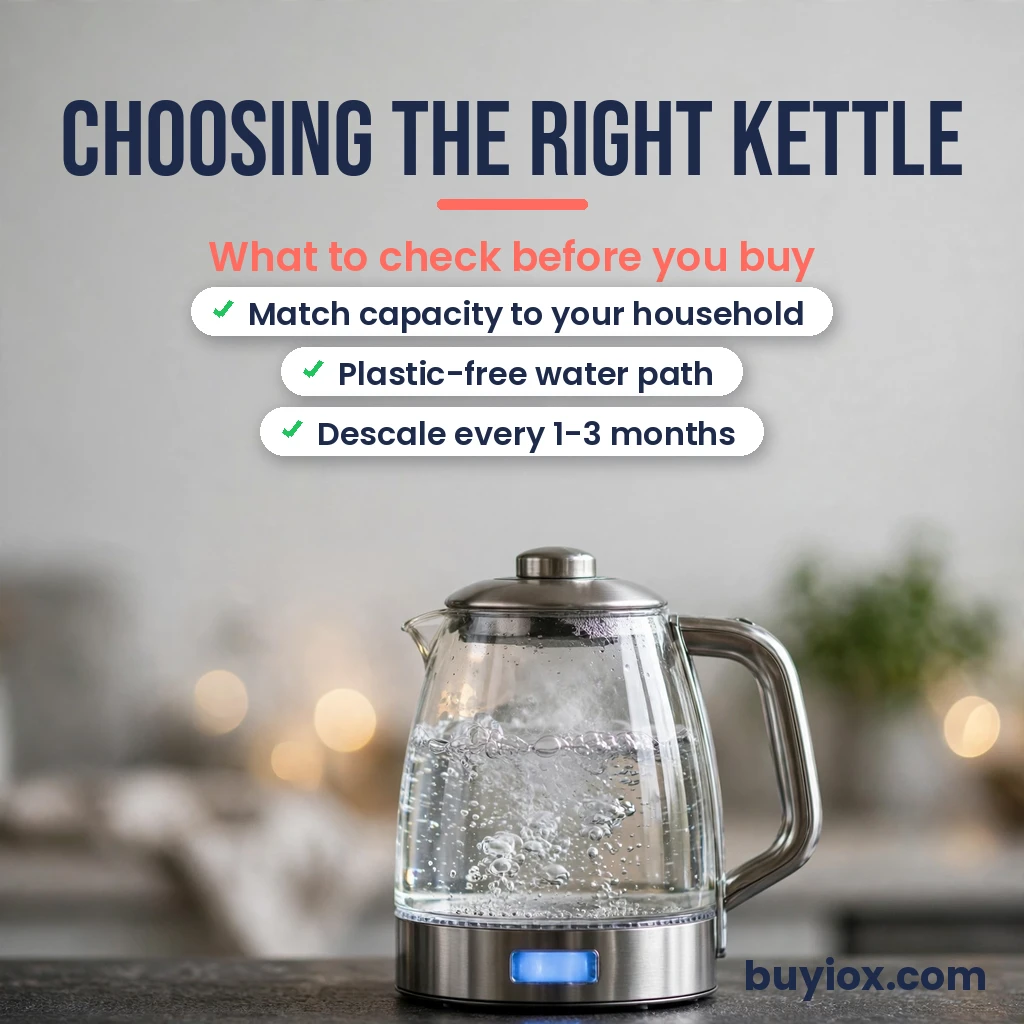 Electric kettle with digital temperature display boiling water
