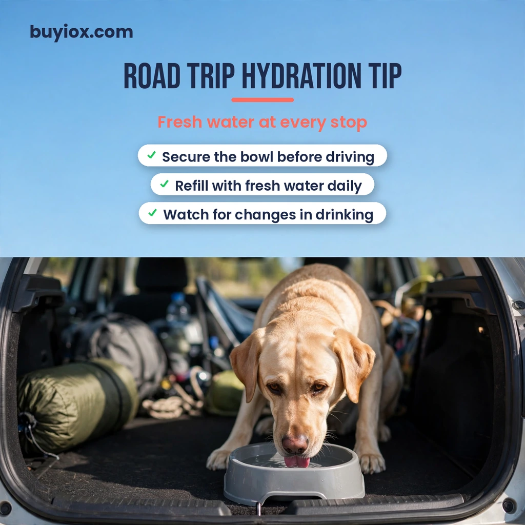 Road trip hydration tip for dogs