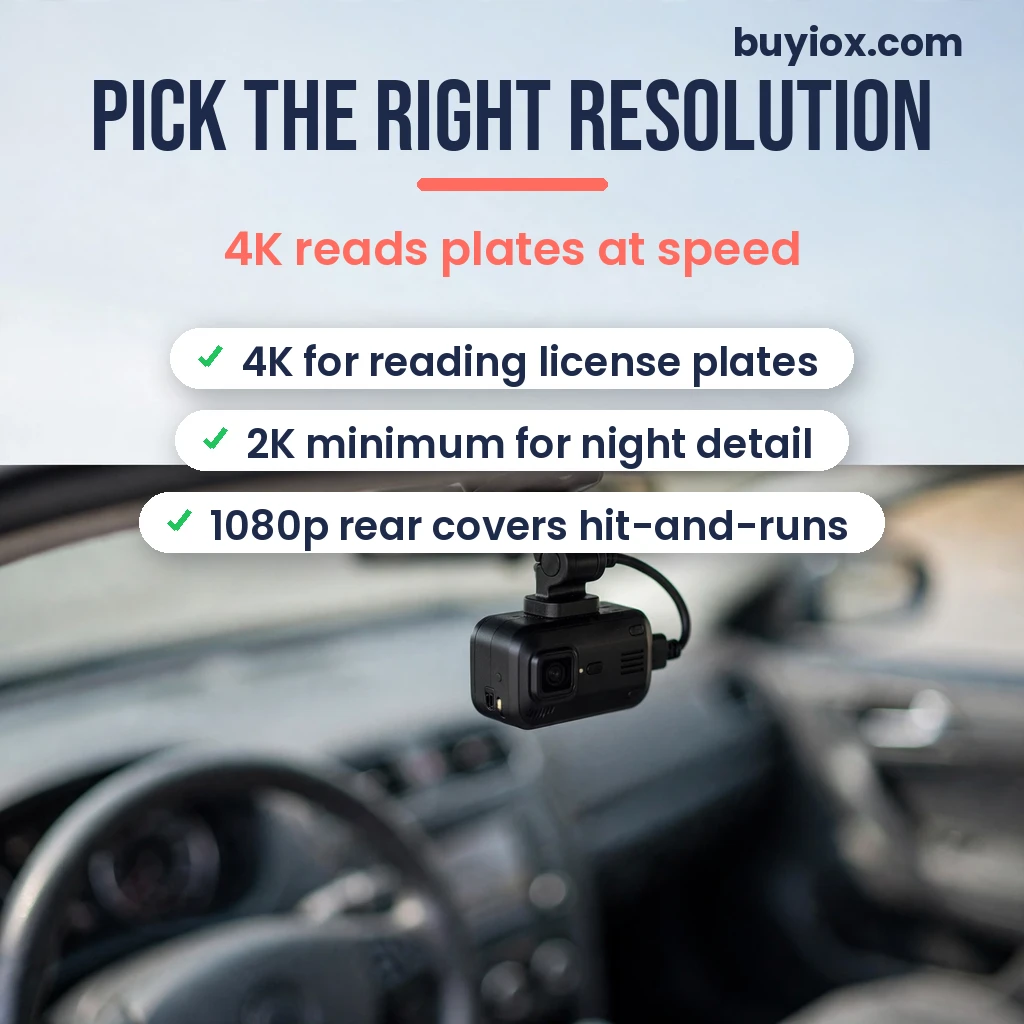 Dash cam mounted on windshield close-up