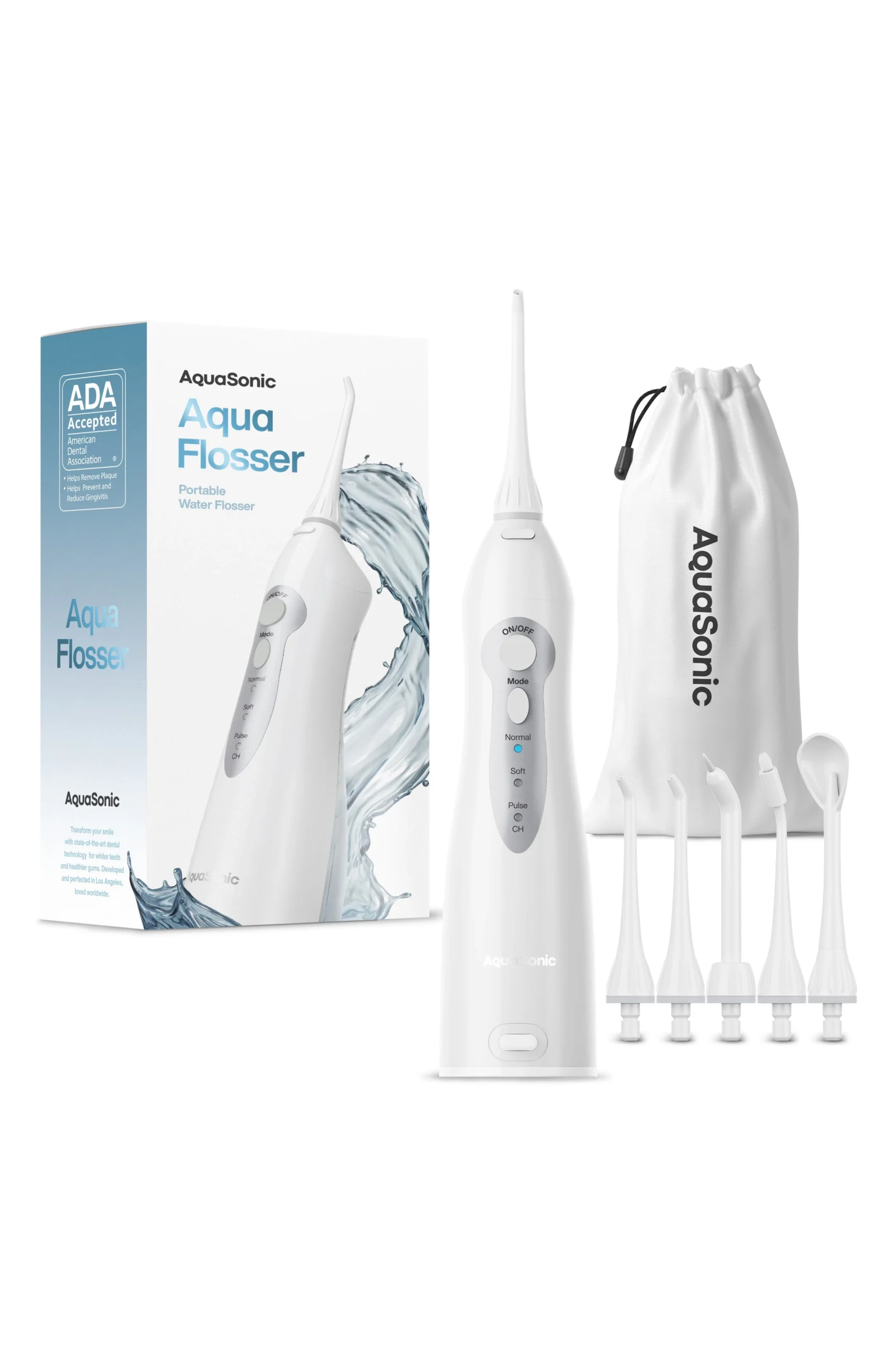 AquaSonic Aqua Flosser AquaSonic Aqua Flosser cordless water flosser compact travel design