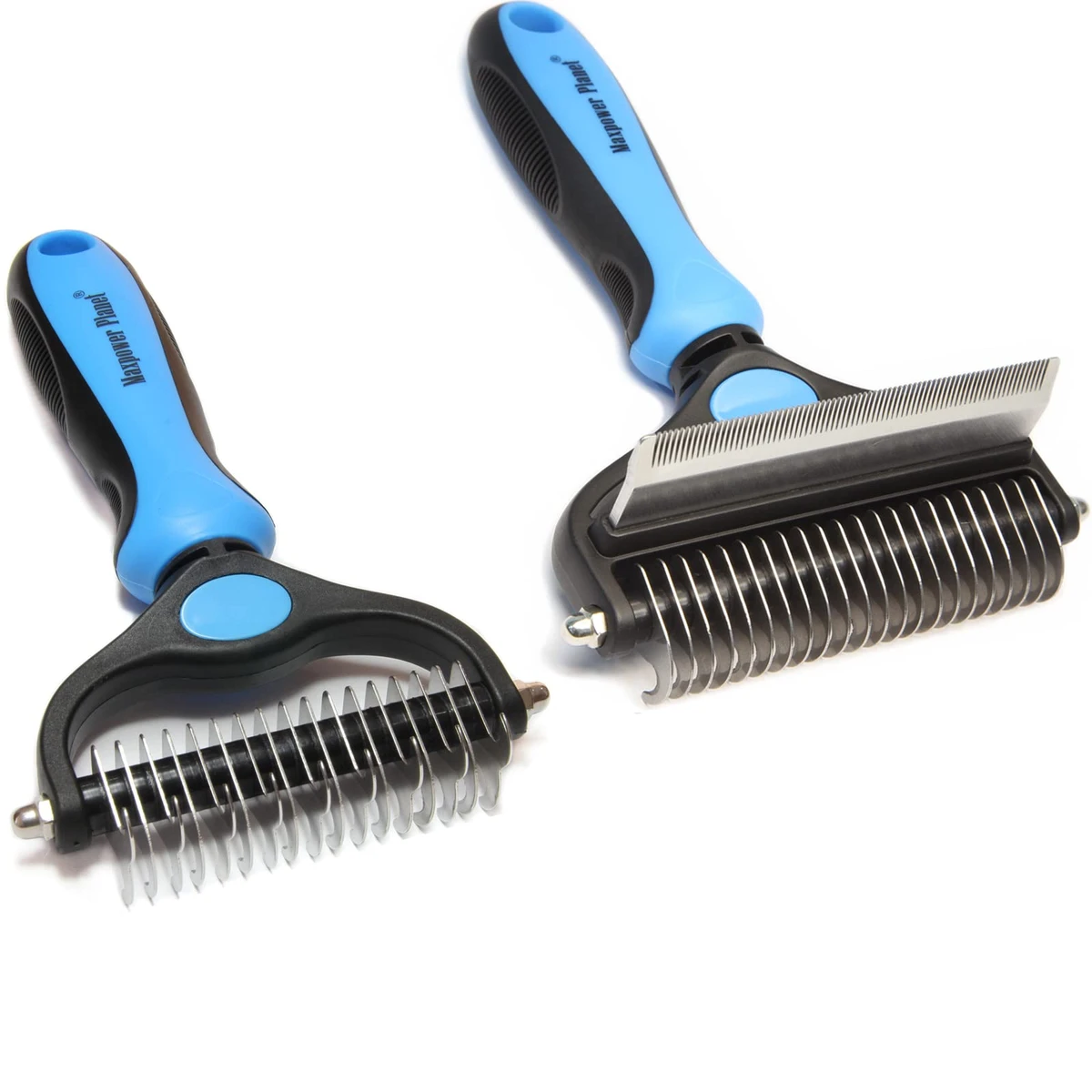 Maxpower Planet Pet Grooming Brush double-sided undercoat rake with 9-teeth and 17-teeth sides