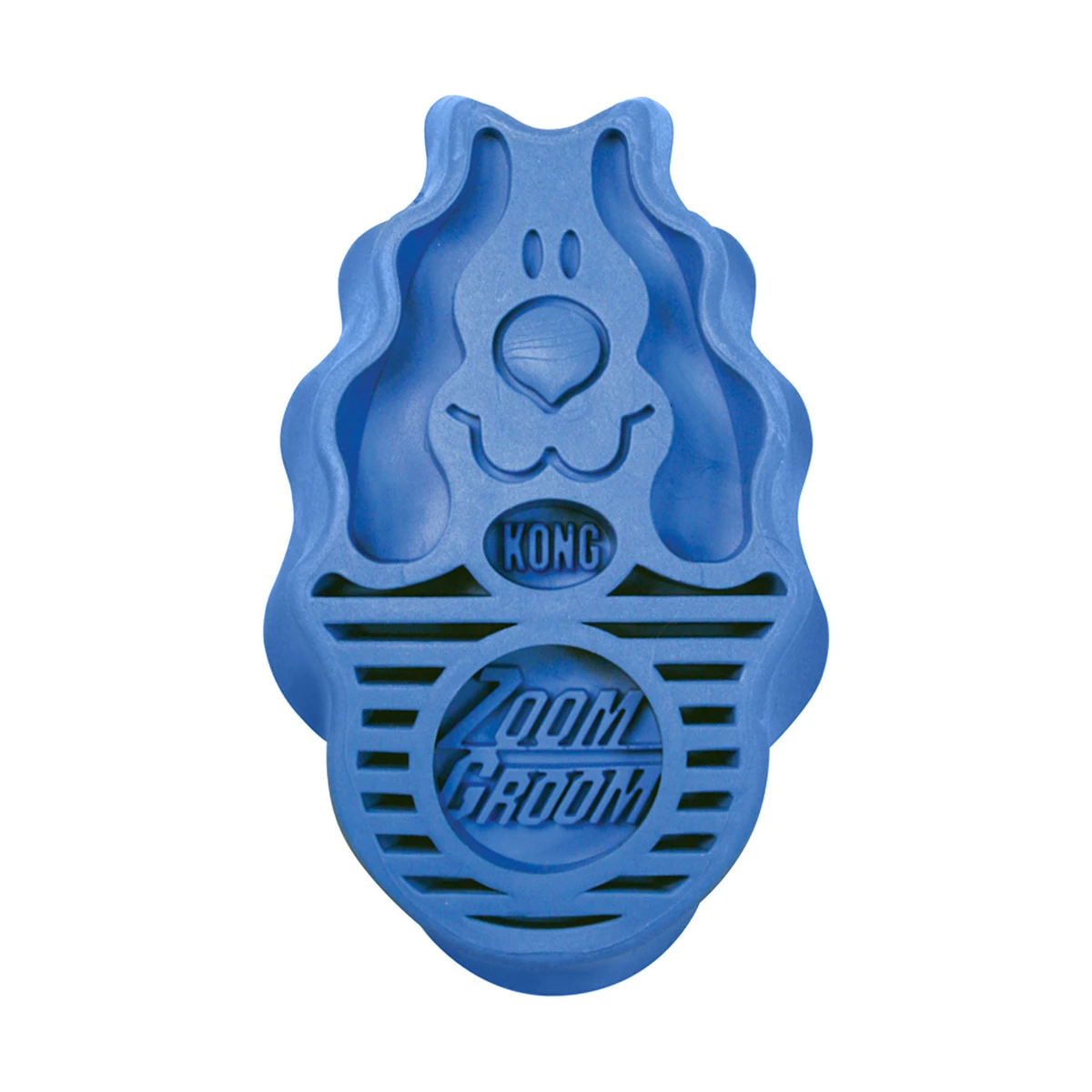 KONG ZoomGroom Dog Brush in raspberry with 3/4 inch rubber fingers