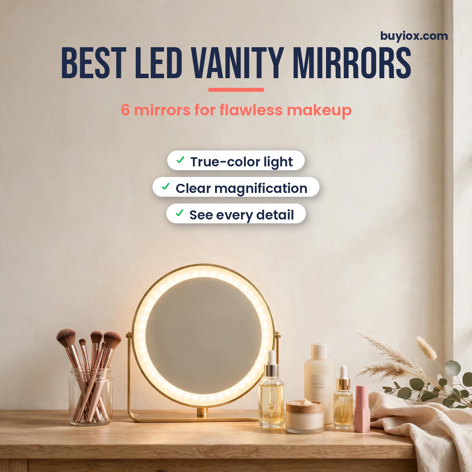 Best LED vanity mirrors - six top lighted makeup mirrors with magnification