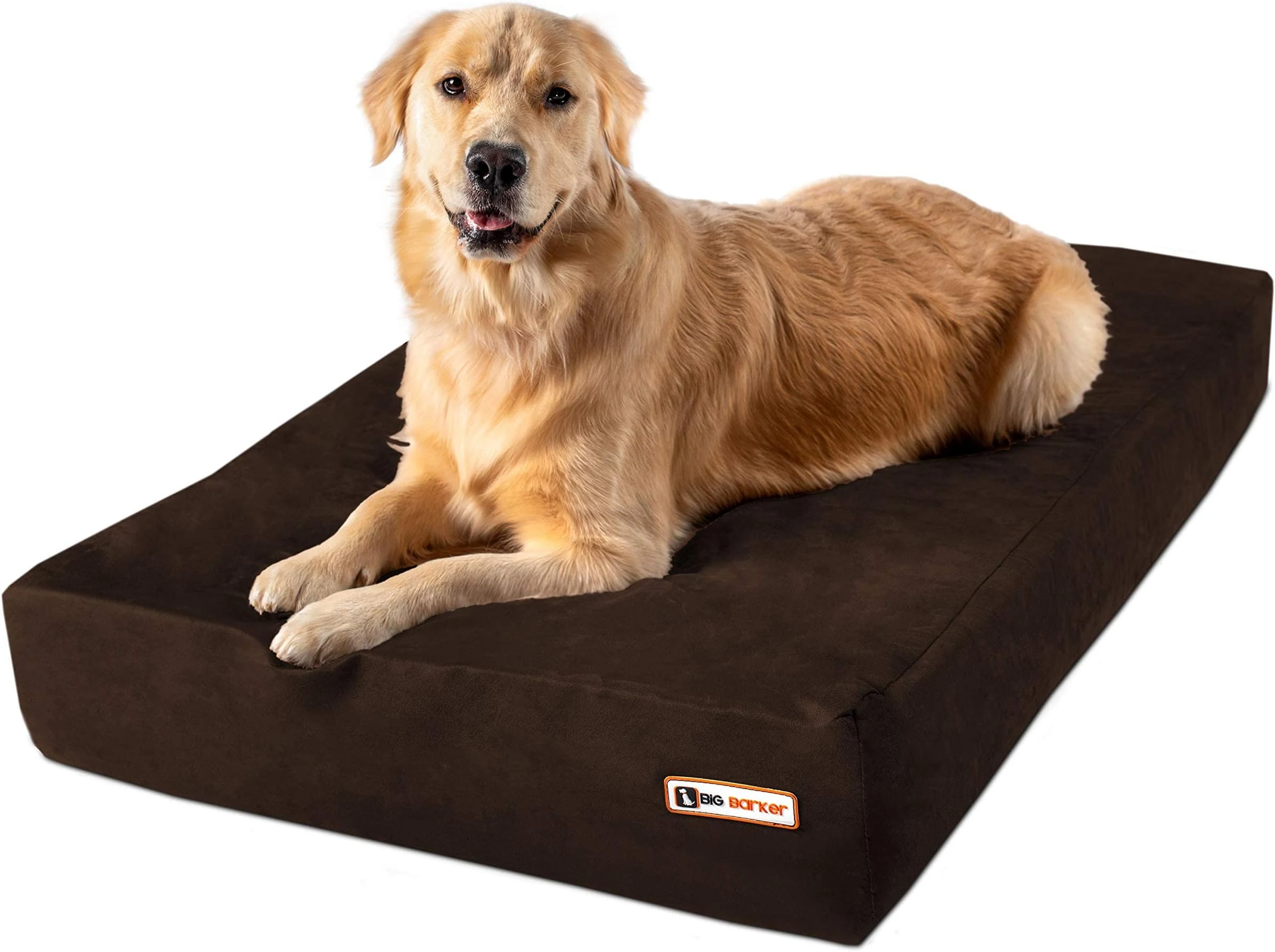 Big Barker 7 inch pillow top orthopedic dog bed for large breeds with microsuede cover
