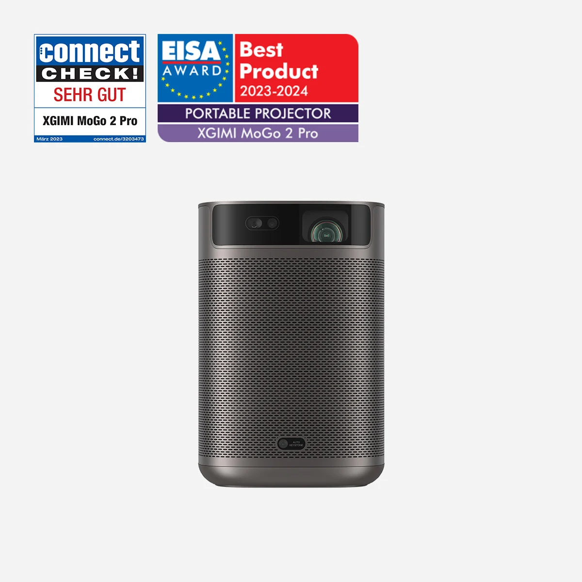 XGIMI MoGo 2 Pro portable projector with 120-degree adjustable stand