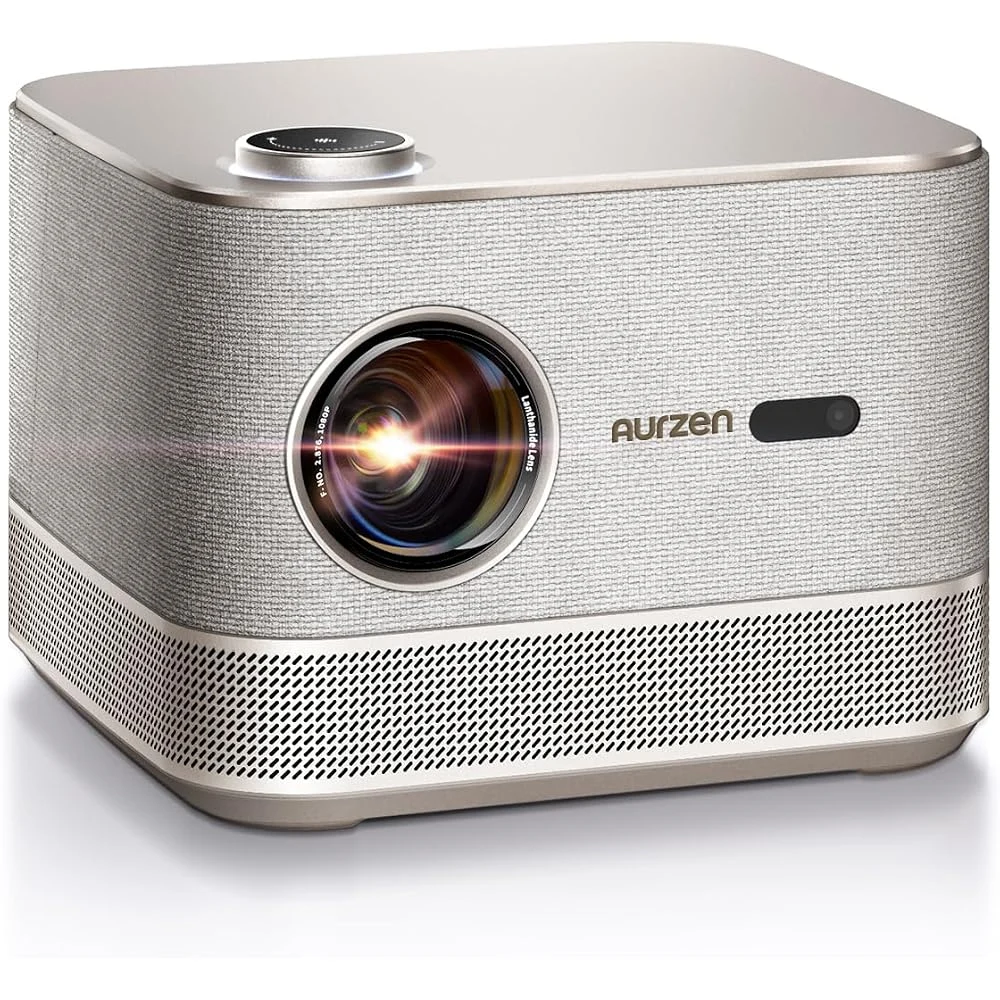 Aurzen BOOM 3 smart projector with visible 36W speaker system