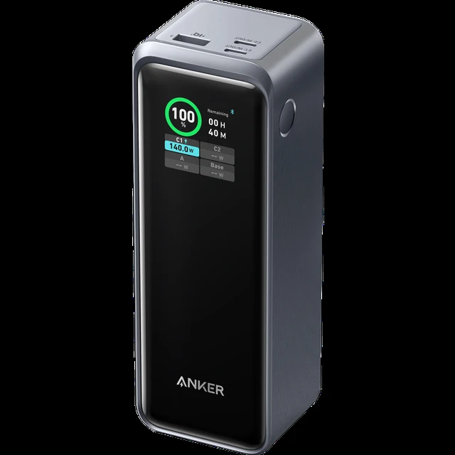 Anker Prime 27650mAh 250W power bank with smart display and three ports