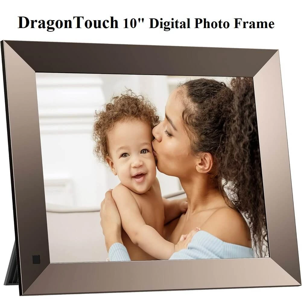Dragon Touch Classic 10 digital picture frame with 10.1-inch touchscreen